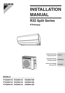 FTXZ-N,RXZ-N_3P338604-2E_Installation manual_Portuguese download
